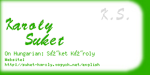 karoly suket business card